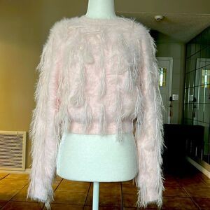 Women’s Feather Knit Cozy Fluffy Sweater